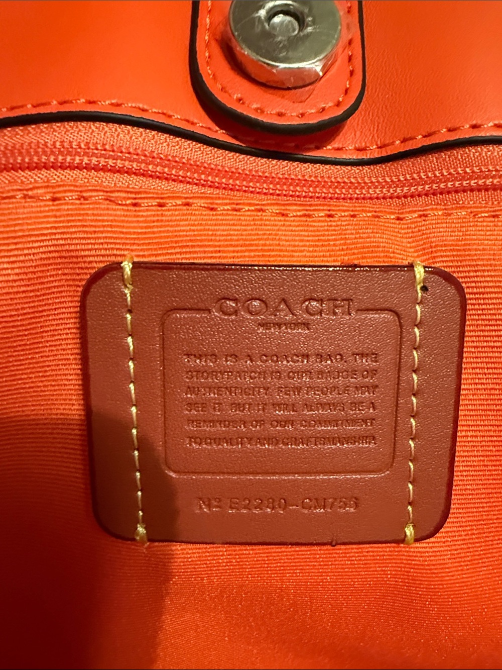 Coach Brown Signature Canvas Tote with Halloween Coachman Embroidery - Picture 4 of 5